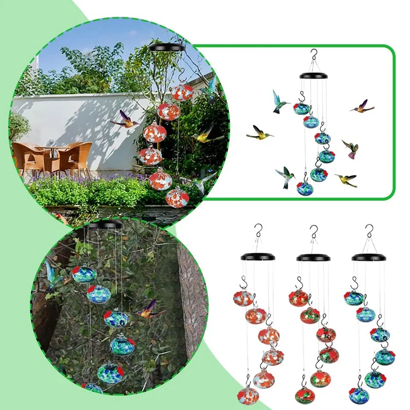 Campanas de viento con encanto de vida, comederos para pájaros para colgar al aire libre, a prueba de hormigas y abejas, sin fugas-AA26