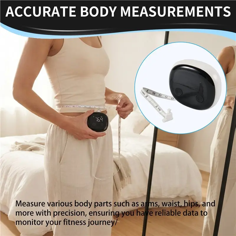 24-hour delivery Smart Body Measuring Tape With APP, Bluetooth Body Tape Measure For Fitness Weight Loss Measurement LED Display