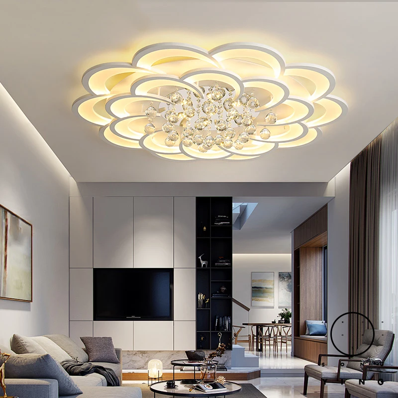 

Modern Designer Creative Flower Led Ceiling Light for Living Room Marriage Bedroom Lamps Villa Restaurant Home Decoration Luxury
