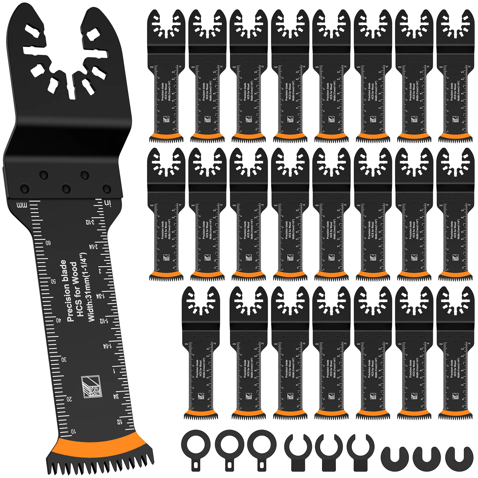 

8/10/16/24 pcs Japanese Tooth Oscillating Saw High Carbon Steel Oscillating Multitool Blades Set Multifunctional Curved Edge