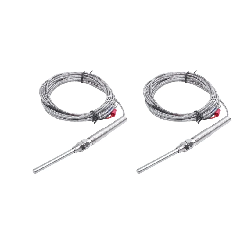 Smart-2X K Tipo 50X5mm 800C Sonda Termopar Sensor de Temperatura Cabo 9,8Ft 3 Metros