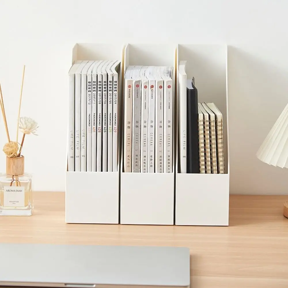 Simple Plastic Bookends Large Capacity Thickened Book Stand Portable Desktop Bookshelf Desktop Organization
