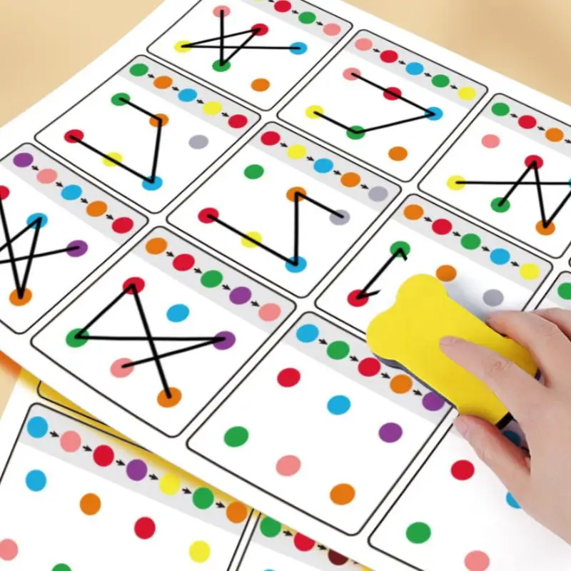 1 set kindercadeau Visuele tracking Focus en aandacht Trainingskaart Kleur- en nummerherkenning Ideale geheugenverbetering