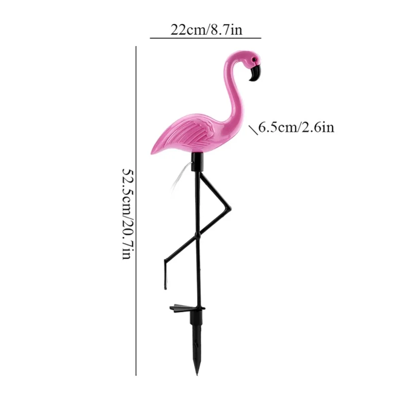 3 In 1 LED Flamingo Solar Power Light For Outdoor Waterproof Yard Garden Lawn Lamp