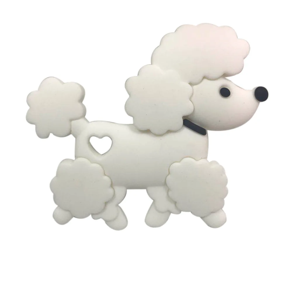 Baby Silicone Teether Toy BPA Free Cartoon Rodent Teddy Bear Teething Toys Necklace Pendant Accessories Infant Chewing Teether