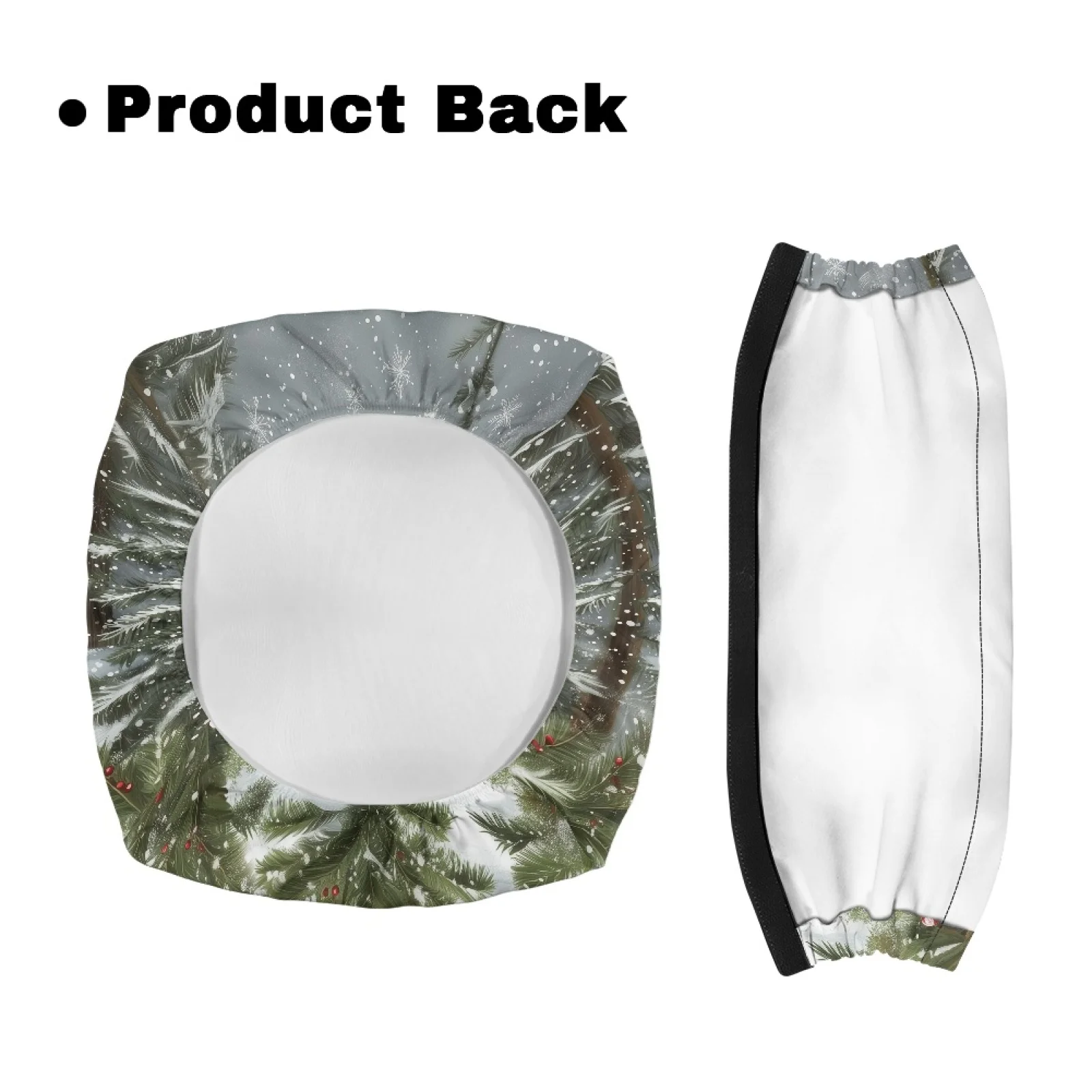Coloranimal Winter Snow 2 Pcs Walker Seat Covers Featuring Pine Deer Bird Pattern, Removable Covers for Elderly Outdoor Walk view 3