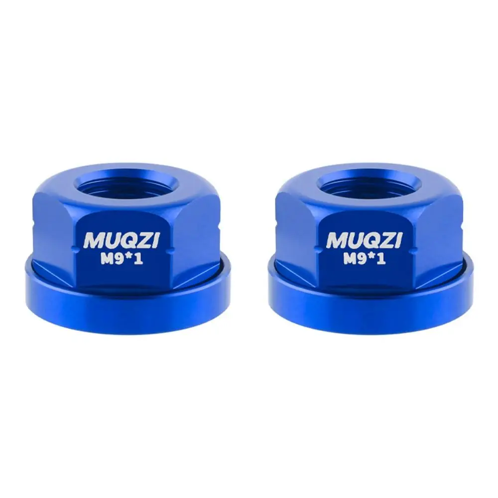 2pcs M9/M10/M10*3/8 Bicycle Hub Nut Aluminum Alloy Anti-rust Rear Axle Screw Anodizing High Strength Bike Accessories