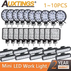 Auxtings 1-10PCS LED Work Light 18W 42W 48W Spot 12V 24V For Motorcycle Truck Boat Tractor Trailer Offroad Led Working Light