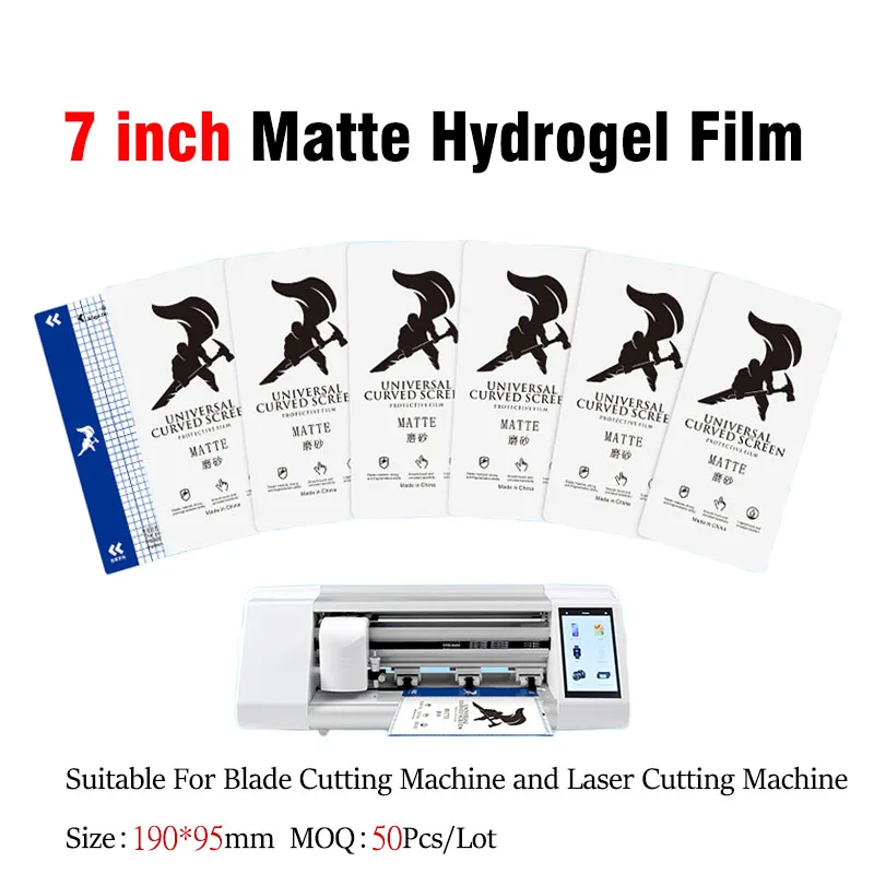 50Pcs Matte Hydrogel Film Voor Smart Telefoon Front Screen Protector Nano Universele Bescherming Film Voor Blade Snijmachine 7inch