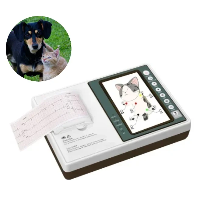 Veterinary Equipment Portable 3 Channels Digital ECG EKG Machine