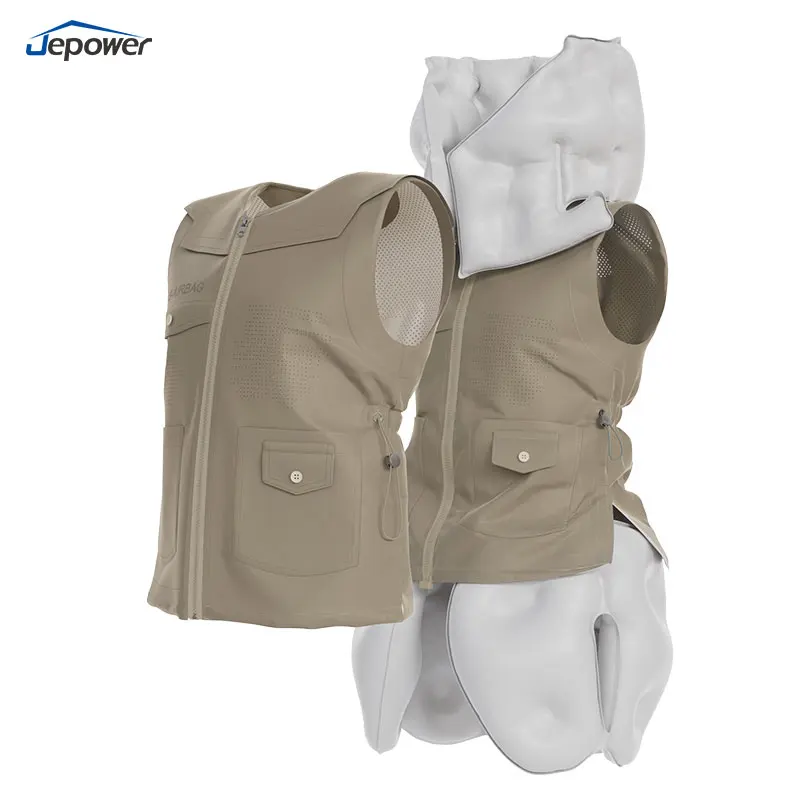 

Jepower Magnetic Zipper Helium Cylinder Smart Anti-Fall Vest for Elderly Parkinson & Stroke Patients Safety