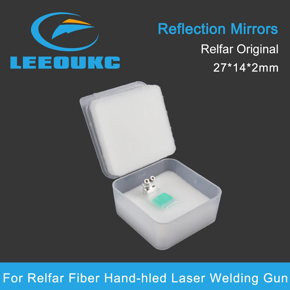 LEEOUKC Relfar Original Laser Reflection Mirrors 27x14x2mm Reflective Lens For Relfar Hand-held Fiber Laser Welding Gun Machines