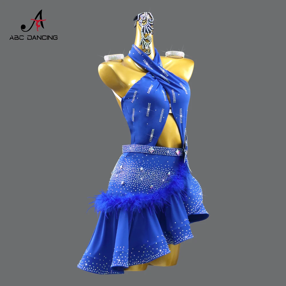 Gonna da ballo latino donna Dancewear elegante abito da festa 2024 Girl Line nappa Costume femminile Stage Outfit abiti da sera da sala da ballo