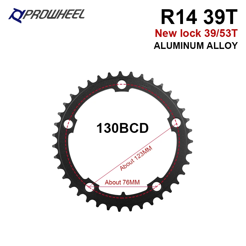 Prowheel 로드 바이크 체인링, 110BCD 130 BCD 자전거 스프로킷, 8 9 10 11 스피드 크라운 34T 39T 50T 53T 스타 11V BMX 체인휠