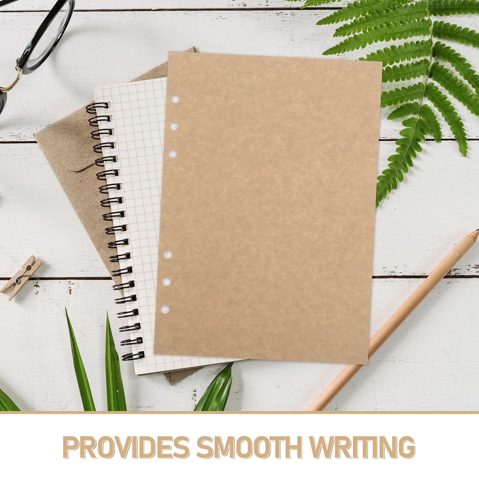 عبوات ورق أوراق فضفاضة لمخطط A5 6 فتحات الموثق إدراج أوراق مجلة فارغة دوامة دفتر الحشو مخطط الميزانية #3