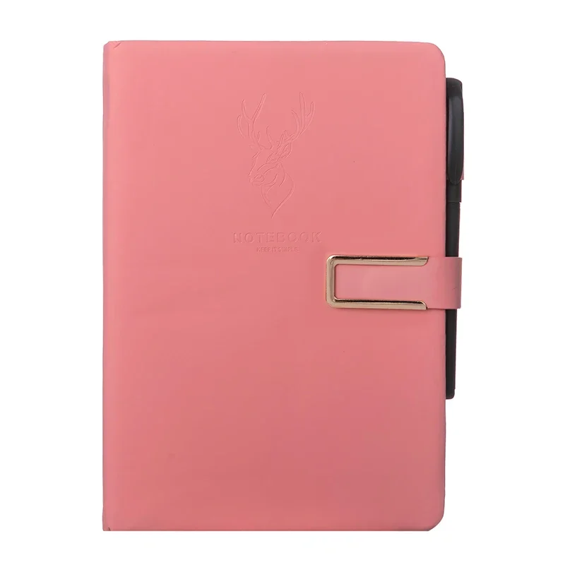 Custom Design Oem Office Records Pu Magnetic Buckle Custom A5 Notebook For Students