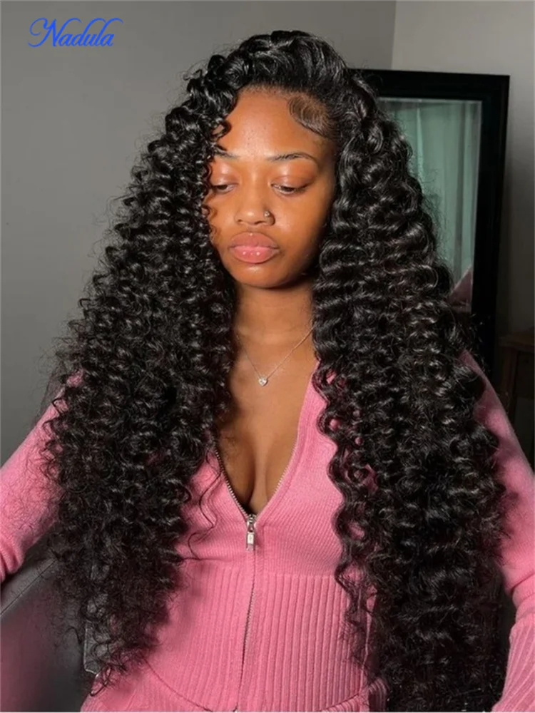 

NADULA вьющиеся человеческие волосы, 3 пучка, скрученные концы, двойной уток, 100% бразильские человеческие волосы, переплетение 3, 4 шт./лот