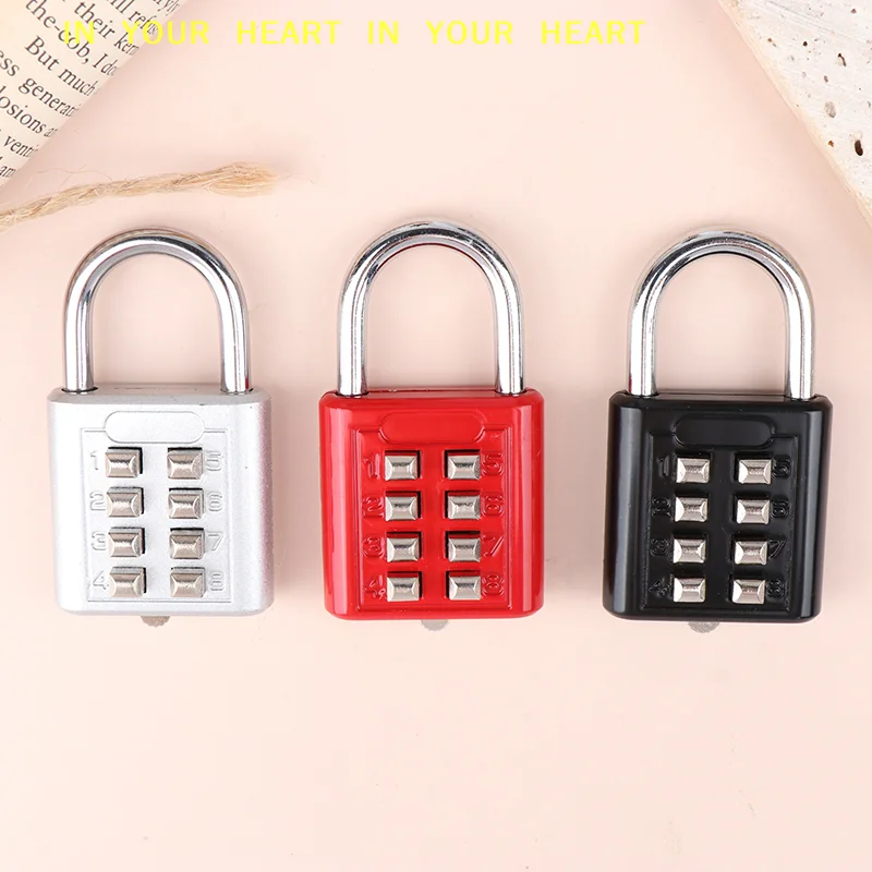 【X】8 Digits Password Code Combination Padlock Zinc Alloy Suitcase For Luggage Travel Smart Lock Code Keyed Anti-thieft Lock