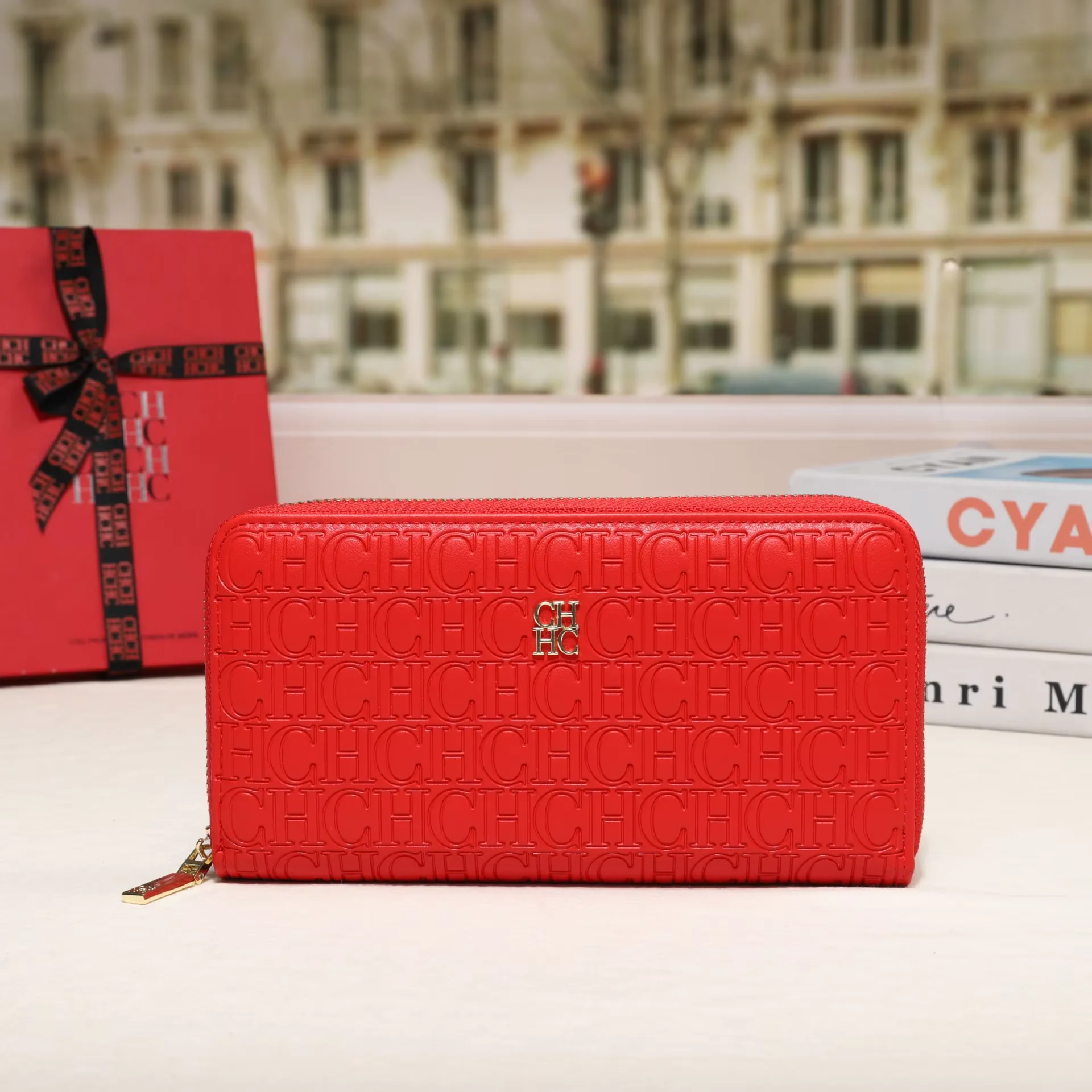 

Классический женский кошелек CH Fashion, однотонный дизайн, с тиснением букв, новинка 2025 года, люксовый кошелек