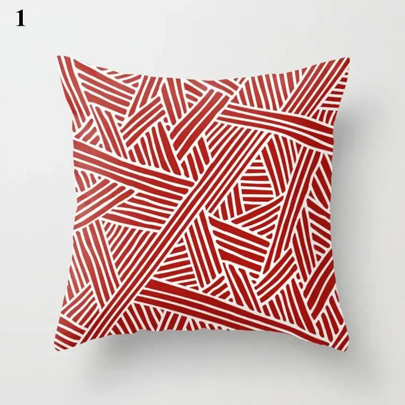 Modern Red Series Pillow Case Car Decoration Home Supplies New Creative Simple Nordic Geometry Waist Throw Cushion Cover