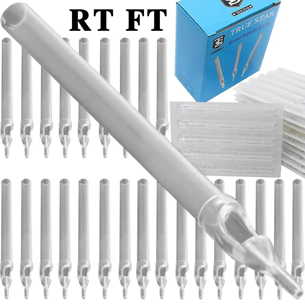 

100/50pcs Disposable Tattoo Needle Tips 108mm Clear Long Tattoo Nozzle Tips Sterilized Tattoo Tip Tubes for Tattoo Machine Grip