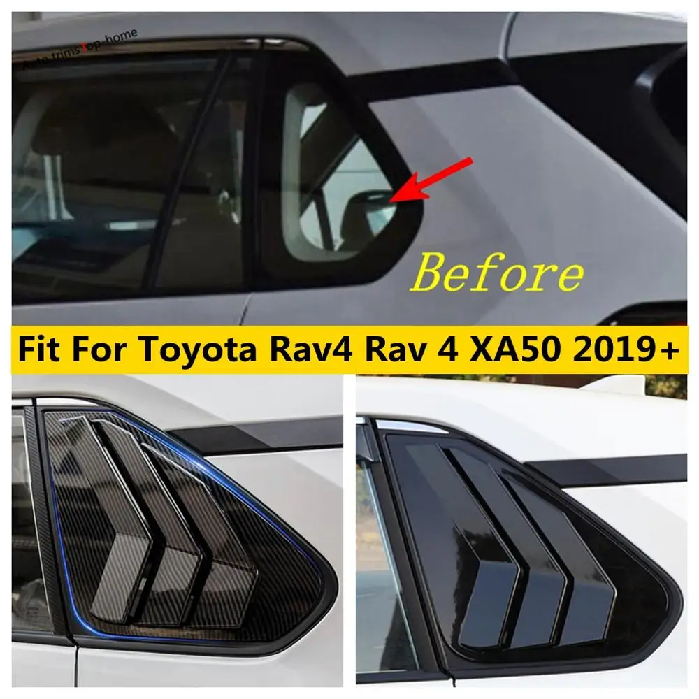 

Rear Window Louver Spoiler Vents Decoration Frame Cover Trim Fit For TOYOTA RAV4 RAV 4 XA50 2019 - 2024 Car Accessories