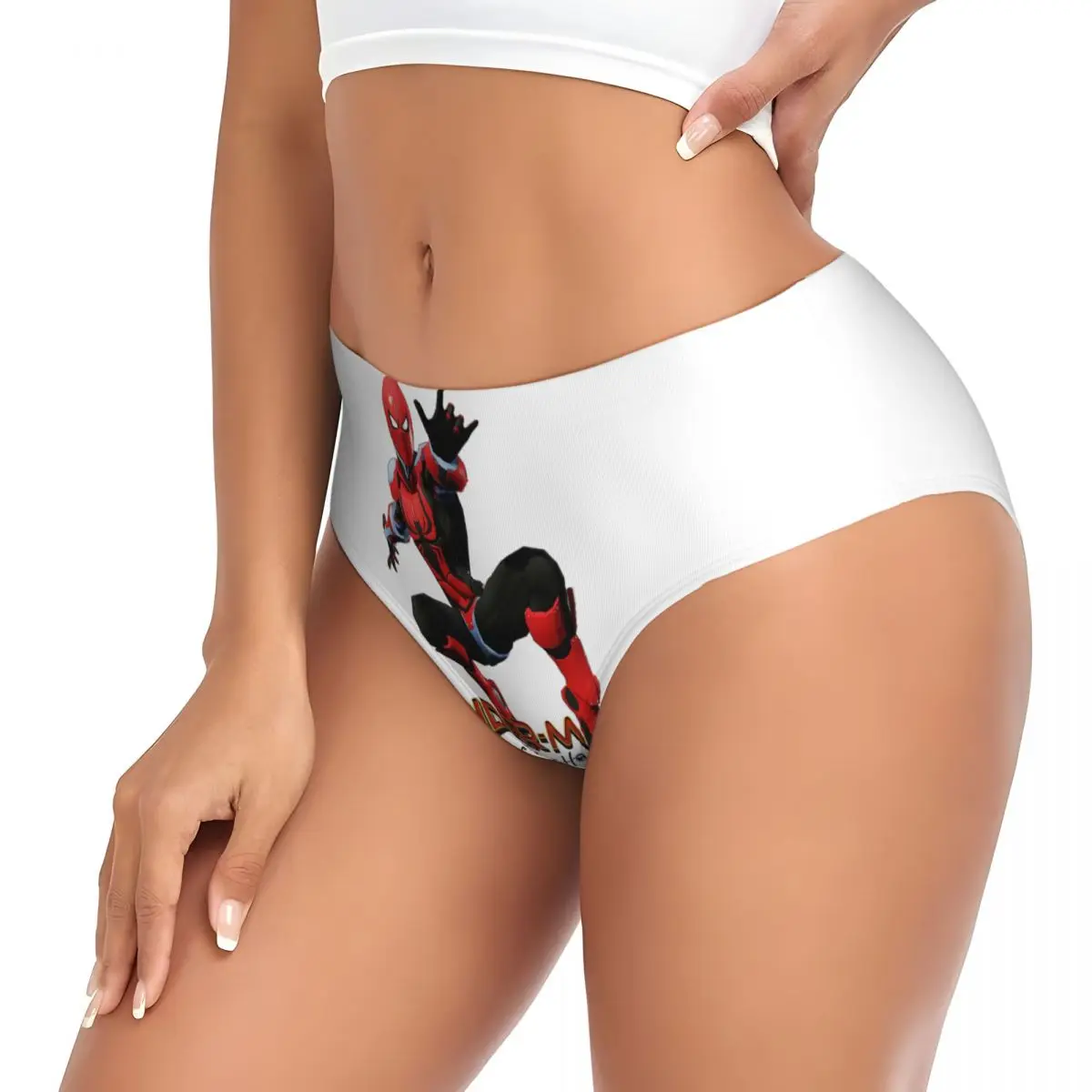 Benutzerdefinierte Damen Spider Man Cartoon Superheld kurze Höschen weibliche Komfort Unterwäsche Unterhose