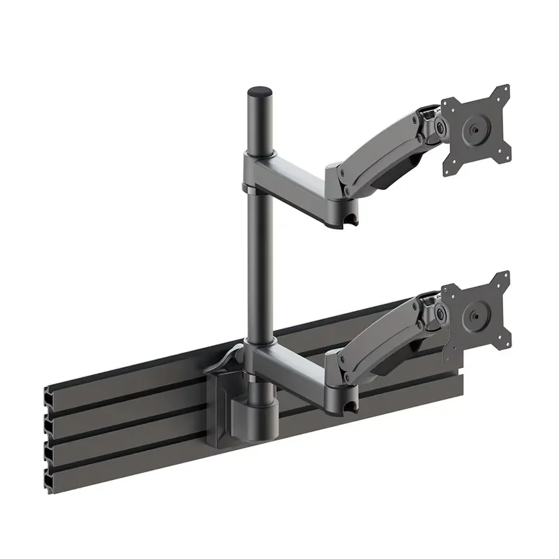 Dual Monitor Stand Arm Height Adjustable Screen Riser for Control Room Console Computer Desk Accessory Ergonomic Display