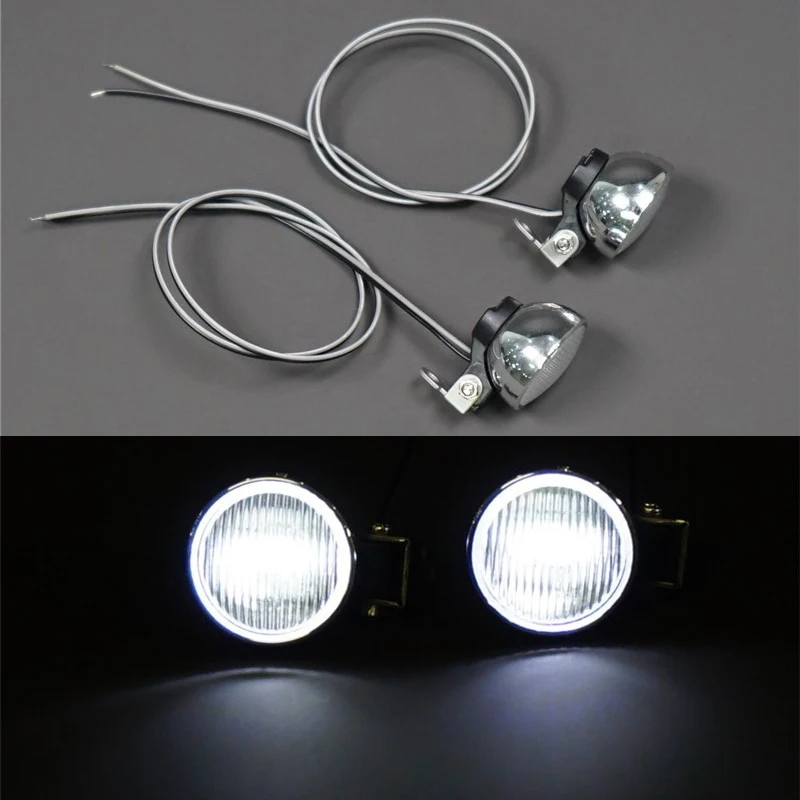 2pcs LED Searchlight Light Spotlight Lamp for 1/14 Crawler Car Tamiya RC Truck Tipper SCANIA 770S 56368 VOLVO ACTROS BENZ MAN