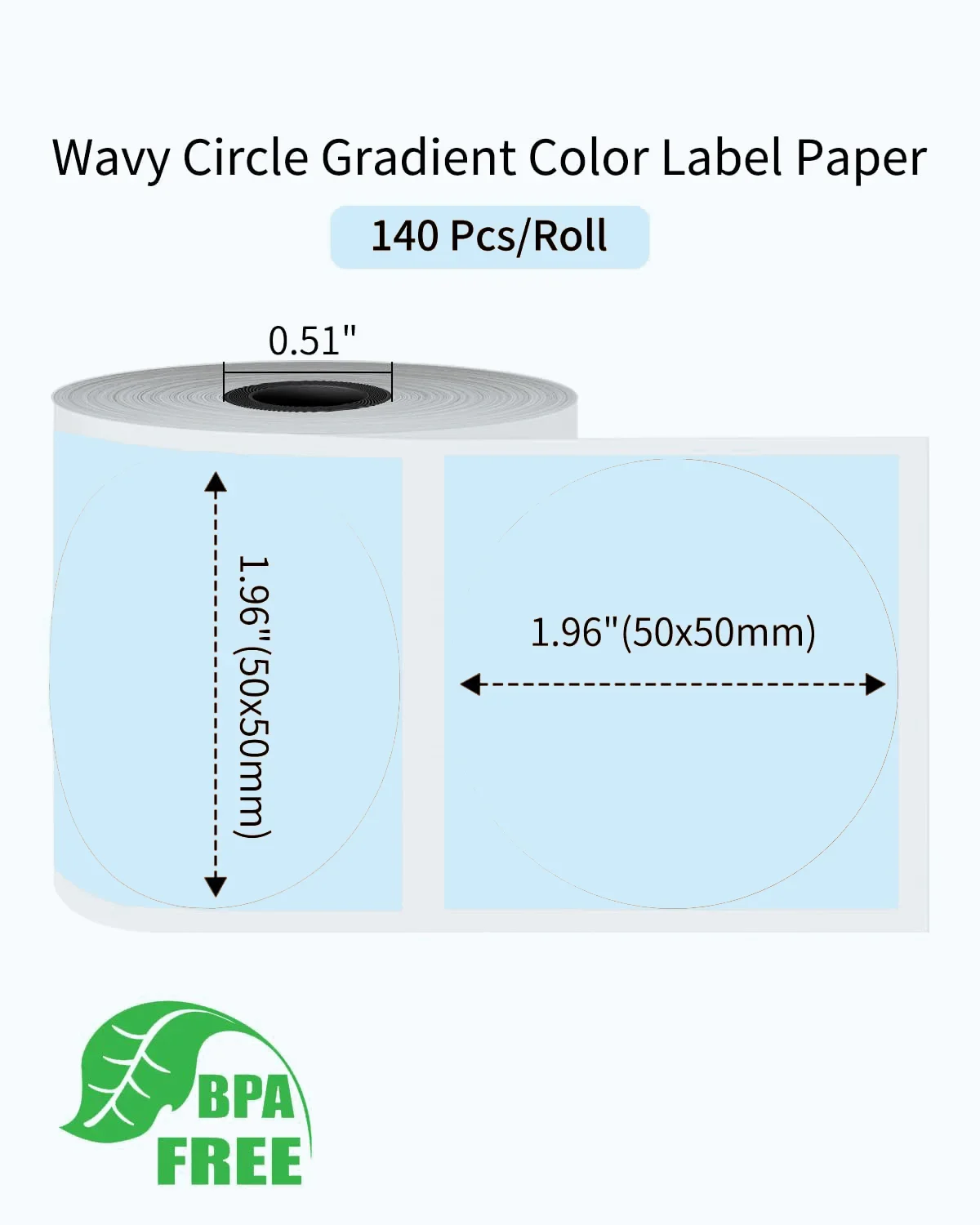 Circle Color Round Label 1.96