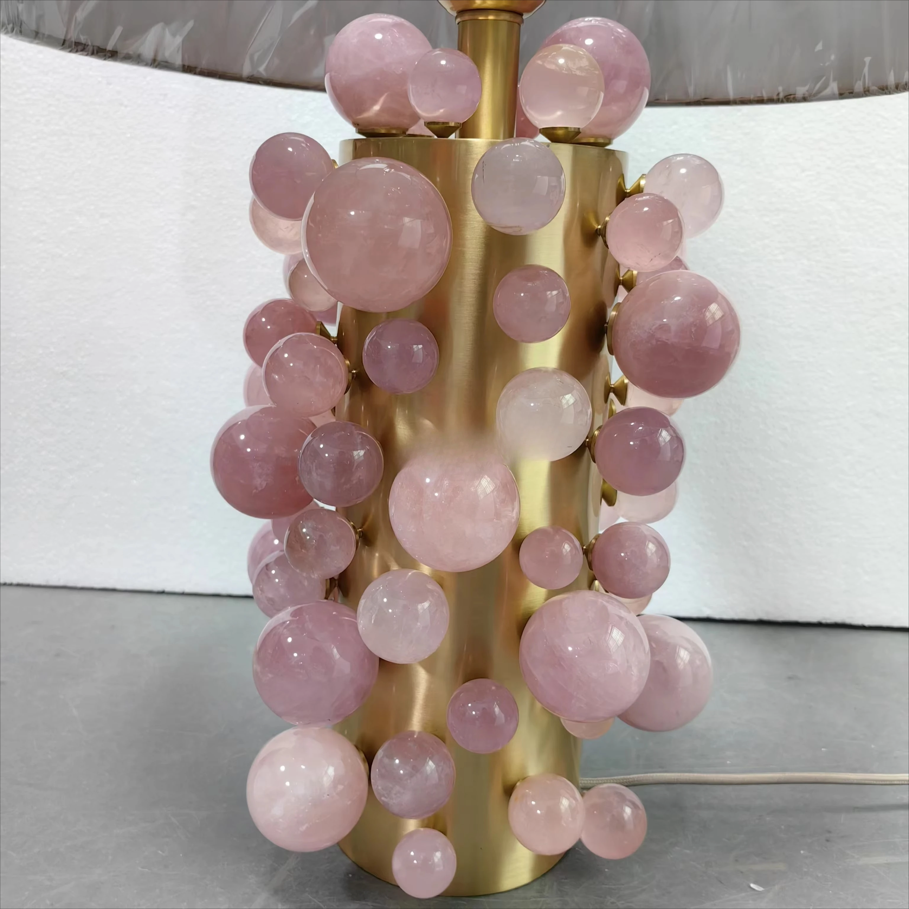 Stone rock crystal quartz desk lamp crystal LED desk lamp decorative lamp