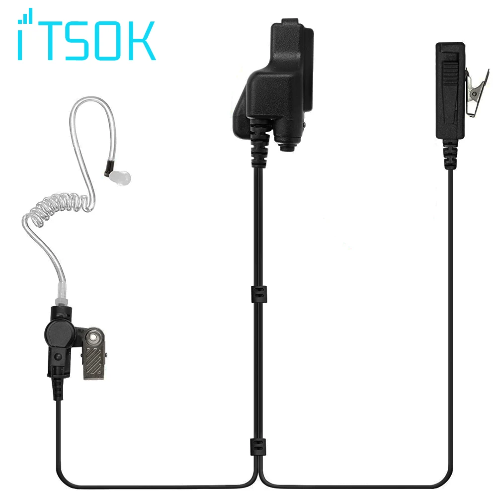 

NewCovert Earpiece Acoustic Tube Headset PTT Accessories for Motorola Radio HT1000 XTS2500 XTS3000 XTS3500 XTS5000 Walkie Talkie