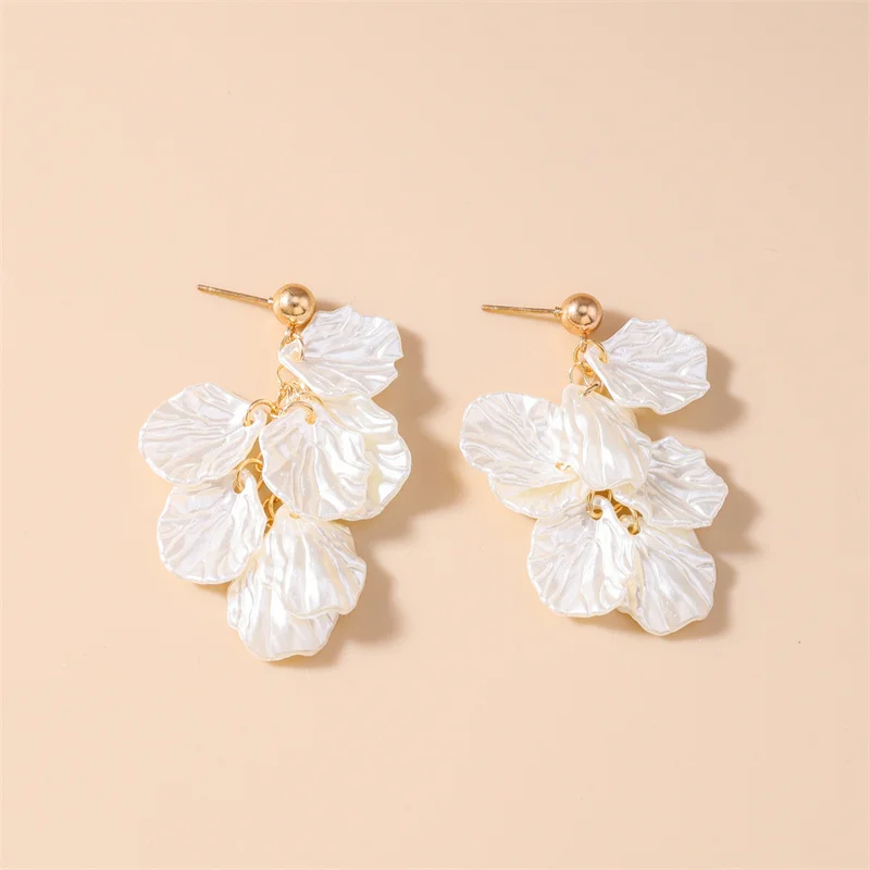 

Fashion Korean Style White Shell Earrings Summer Beach Hot Sale Dangle Earrings for Women Girls Party Jewelry Gifts