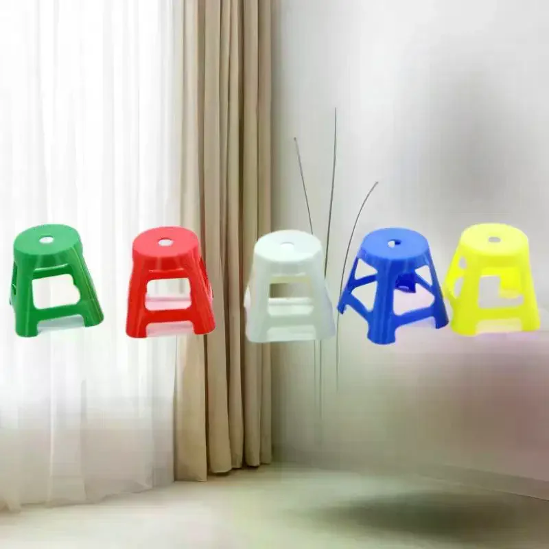 Set of 5 Miniature Plastic Chair Models; Dollhouse Furniture Set; 1/12 Scale; Pretend Play Toy for Children