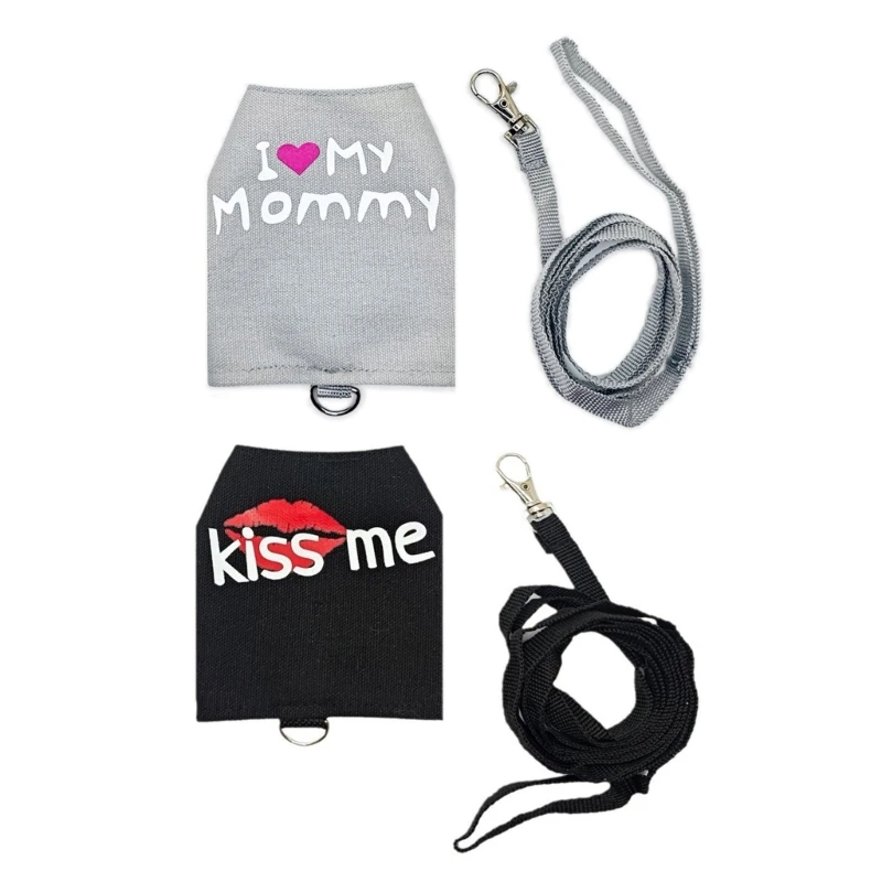 

Small Pet Adjustable Harness Leash Glowing Reptiles Training Harness Suit 45BE