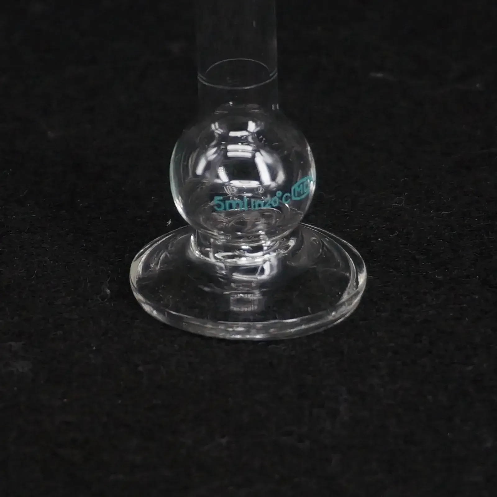 5 ml laboratorium kolby miarowej pomiaru ze szkła borokrzemianowego z korkiem i bazy — zdjęcie 4