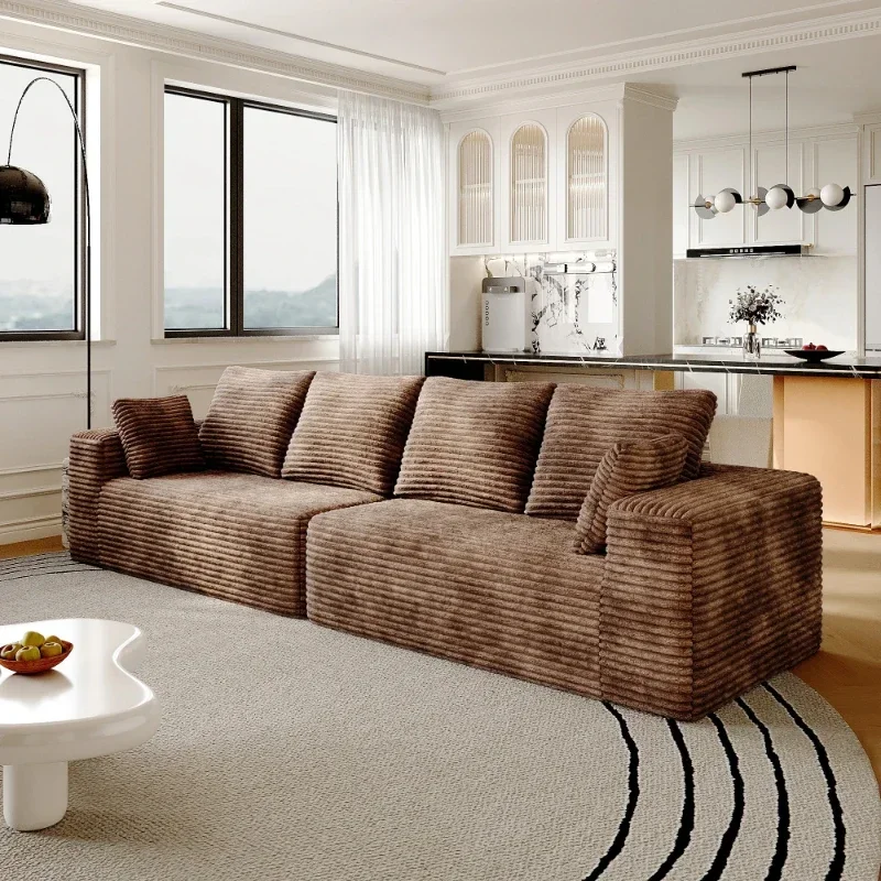 Living room vacuum compression kid-friendly game lightweight corduroy brown modular combination