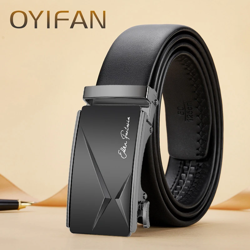 Men's Leather Belt Genuine Leather Belt Business Automatic Belt Fashion Designer Belt Leisure Belt for Men