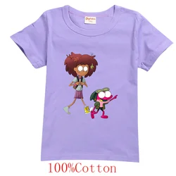 Amphibia Boys Girls Clothes Kawaii Kids Funny T-Shirts Teenager Summer Short Sleeve T shirt Cartoon Children Tops