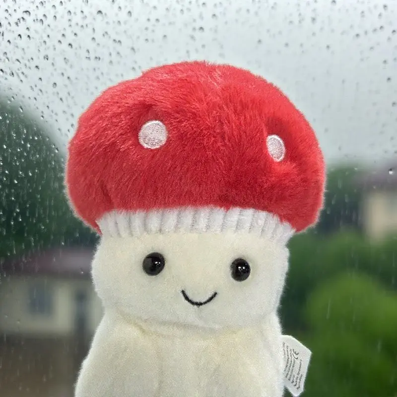 22*20 センチメートルぬいぐるみキノコのおもちゃかわいい赤白植物ぬいぐるみ漫画のおもちゃ男の子女の子の誕生日クリスマスギフト