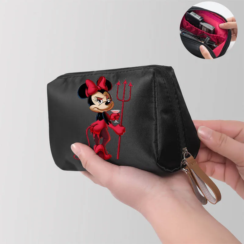 Mickey Minnie Mouse Cosmetic Bag Clutch Outdoor Travel Beauty Makeup Bag for Women Party Lipstick Bags Toiletry Bags Pencil Case