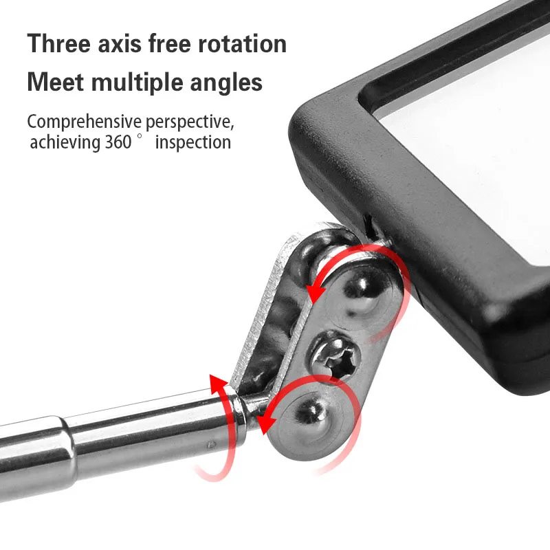 Telescópica Universal Inferior Inspeção Espelho, Folding Espelho Retrovisor, endoscópio