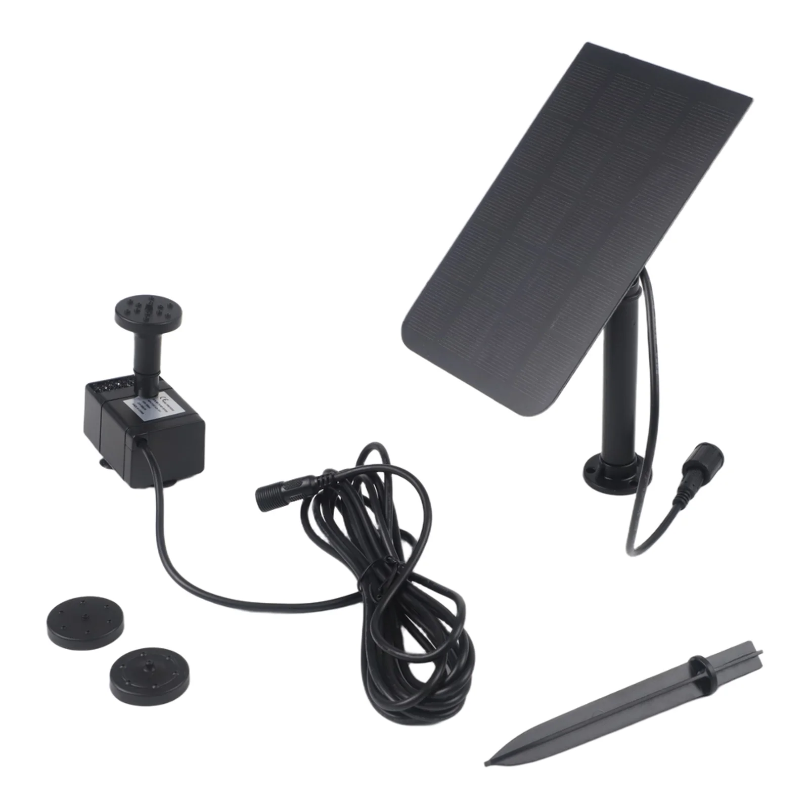 Solar Powered Water Fountain Pump Kit with Multiple Nozzles for Customizable Water Height Suitable for Backyard Ponds