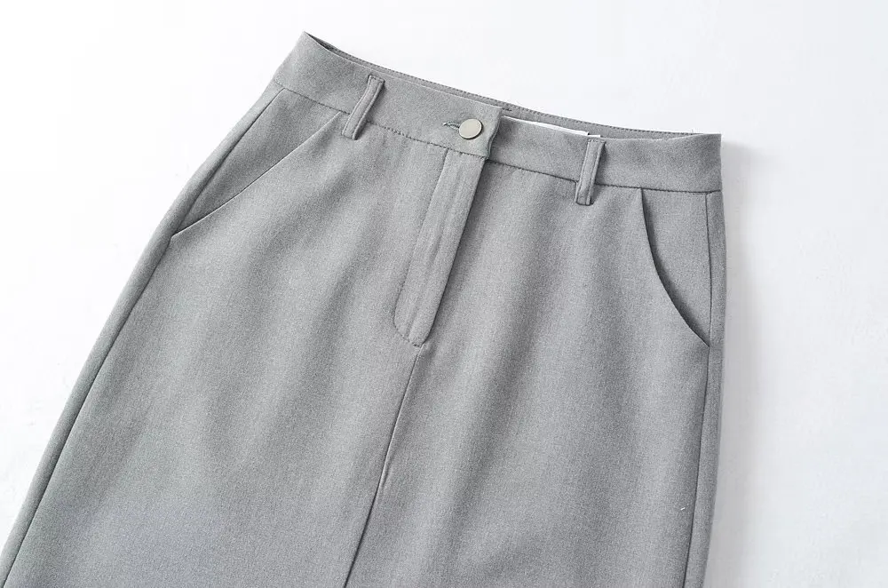 SALIENCY Damskie spódnice z rozcięciami, z wysokim stanem, w kształcie litery A, letnie, koreańska moda, szykowna spódnica z zakładanym krokiem, damska