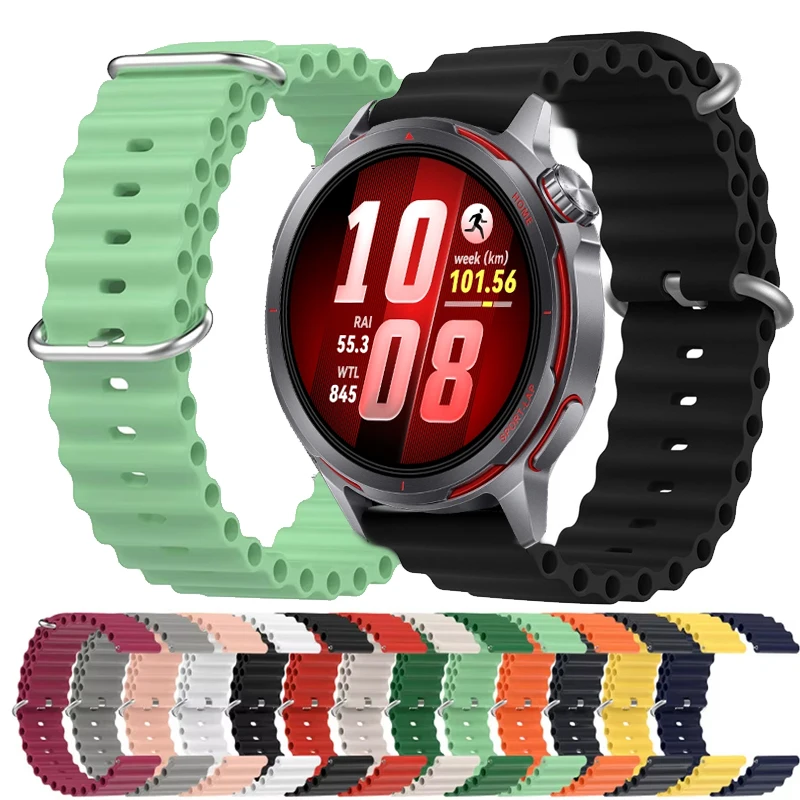 20mm 22mm Ocean Silikonarmband für Huawei Watch GT Runner 2 Sportarmband für Huawei GT Runner/GT6Pro/GT6 5 4 3 42 46mm/Ultimate 2