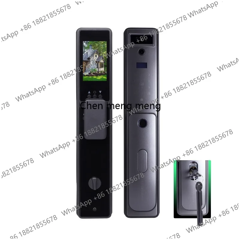 Automatic smart lock door whole house smart 3D facial recognition fingerprint password cat eye smart lock remote