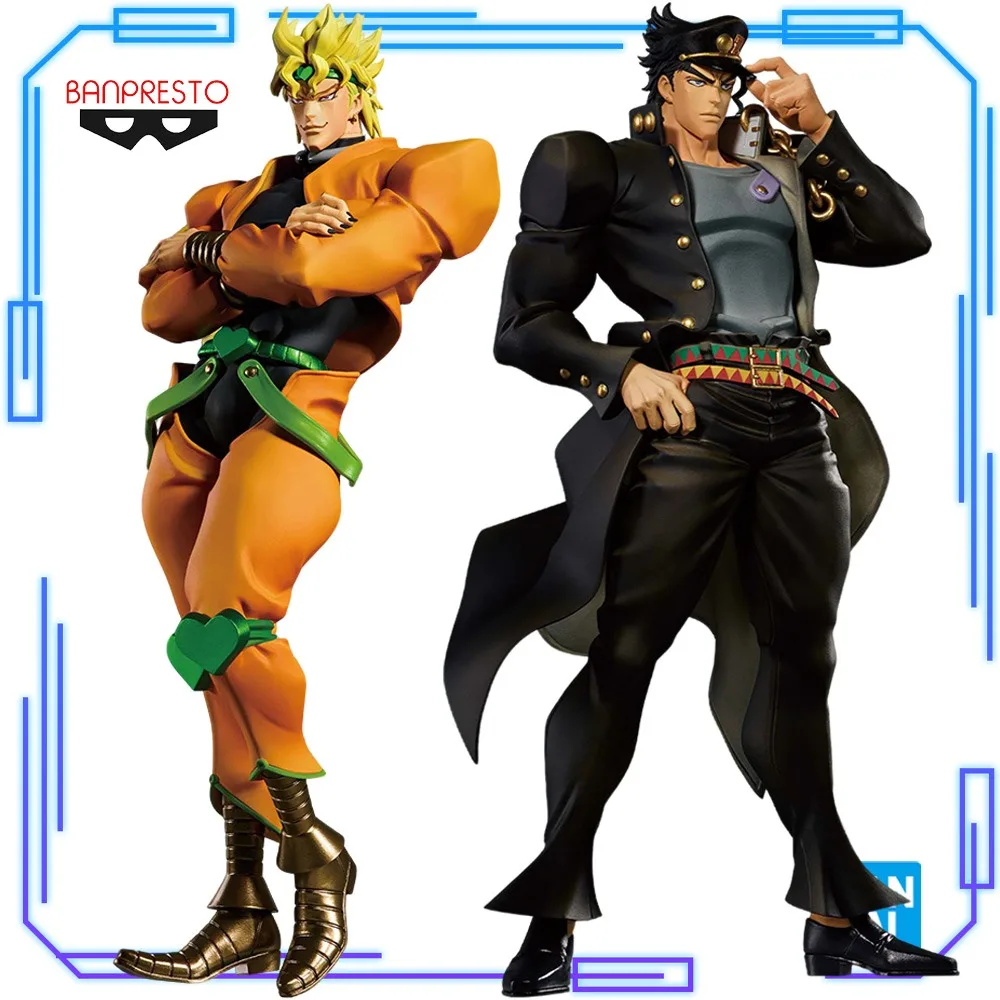 

In Stock Bandai Genuine Banpresto JoJo’s Bizarre Adventure: Stardust Crusaders Mometria Jotaro Kujo DIO 22cm Model Toy Figures