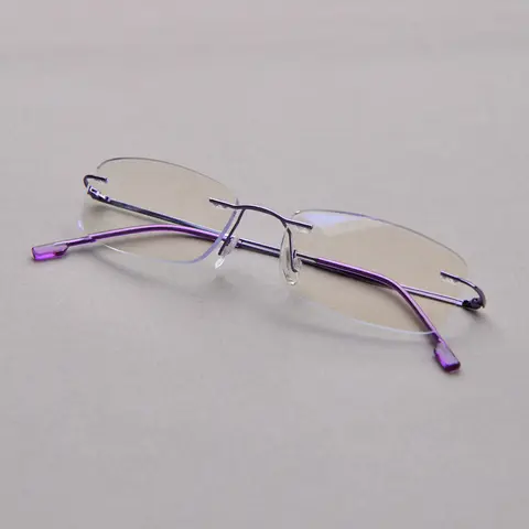 एंटी ब्लू लाइट टाइटेनियम मिश्र धातु रिमलेस सिल्वर फ्रेम पुरुष महिला आयताकार 10 ग्राम पढ़ने के चश्मे रिमलेस प्रिस्क्रिप्शन चश्मा 10 best sales टाइटेनियम पढ़ने के चश्मे - №3