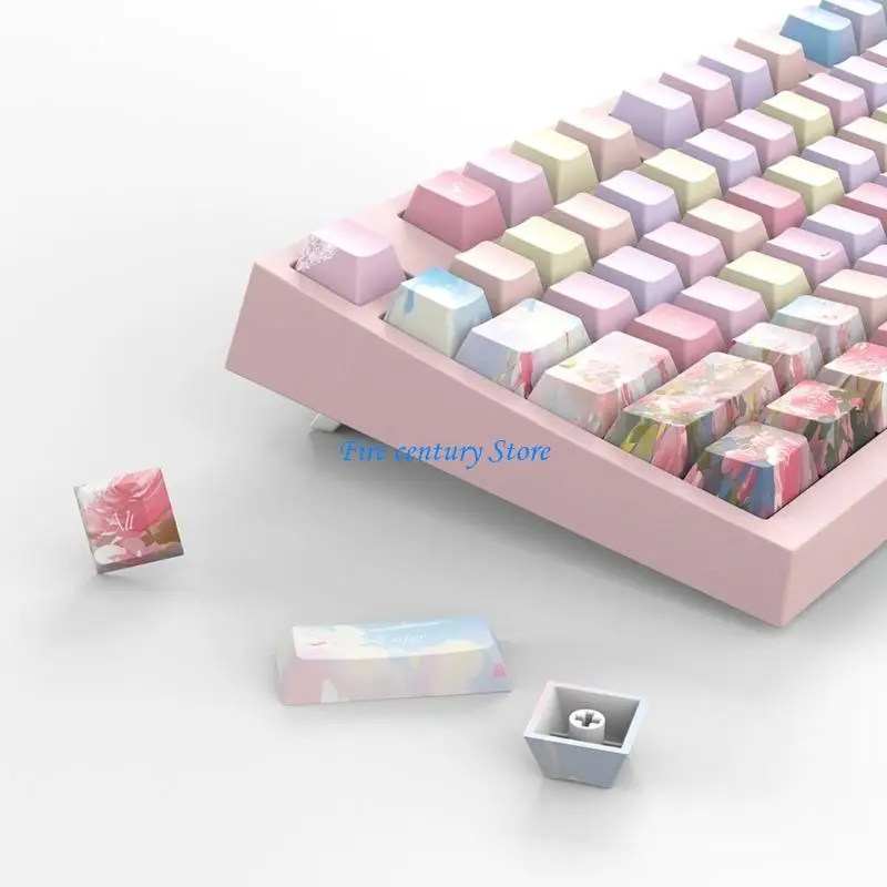 

J6PA Double Shot DyeSublimation Keycaps Oil-Resistant Keycap for 141 Keys Mechanical