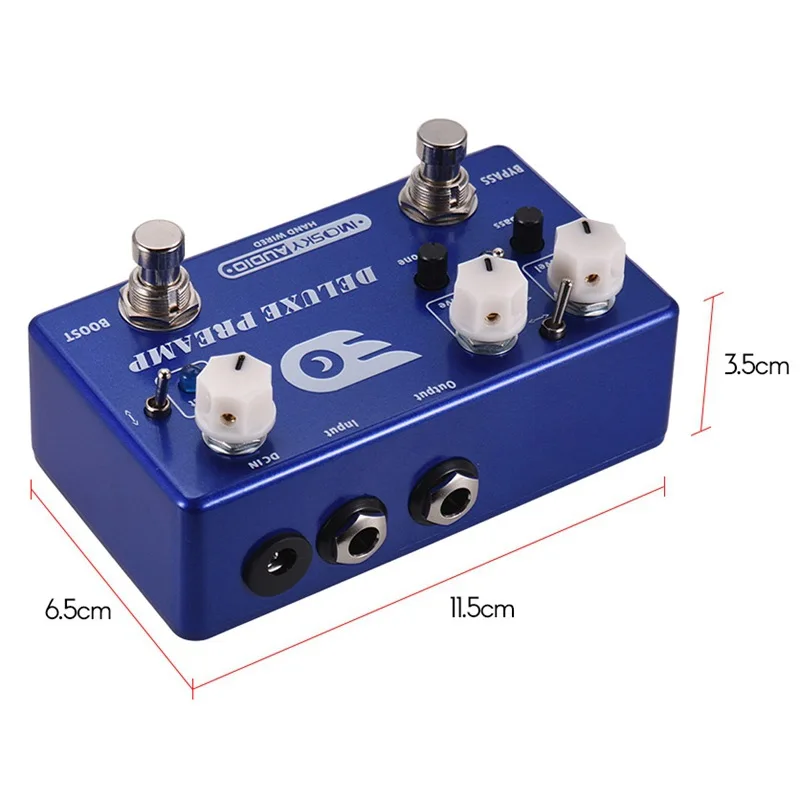 MOSKYaudio DELUXE PREAMP Multi-Effects Overdrive Boost True Bypass Classic Footswitch Effector Guitar Pedal Effects Processors